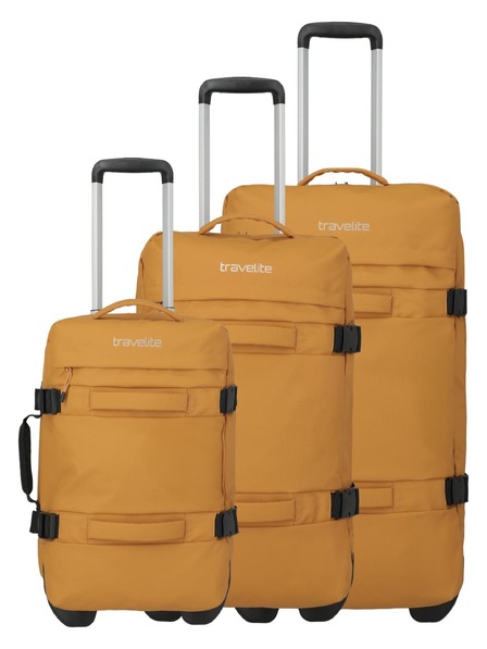 Travelite Sada cestovních kufrů Travelite Bolonia Wheeled Duffle S,M,L Yellow