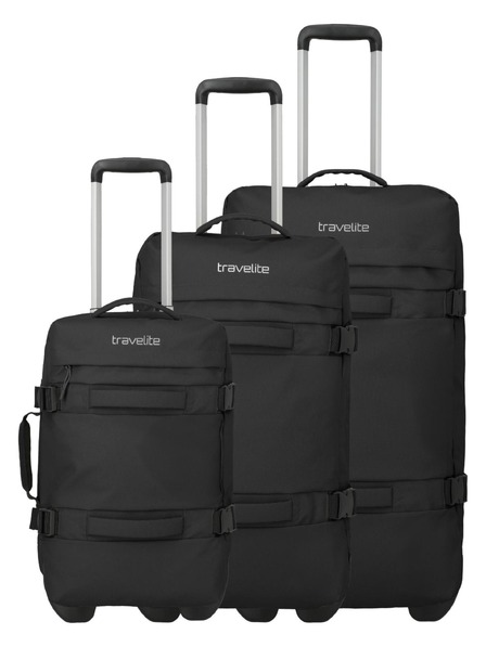 Travelite Sada cestovních kufrů Travelite Bolonia Wheeled Duffle S,M,L Black