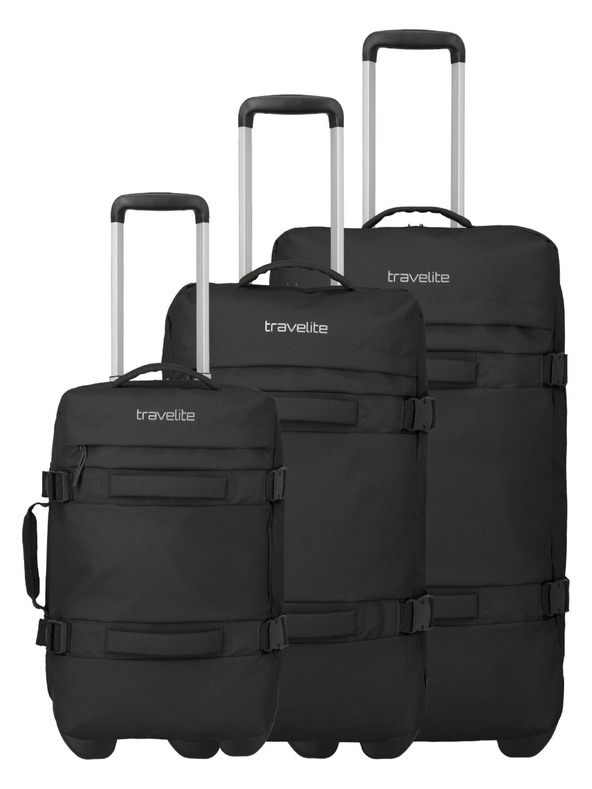 Travelite Sada cestovních kufrů Travelite Bolonia Wheeled Duffle S,M,L Black