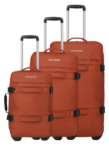 Travelite Sada cestovních kufrů Travelite Bolonia Wheeled Duffle S,M,L Orange