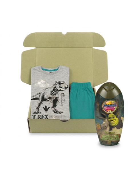 Trenýrkárna Chlapecká dárková sada pyžamo Jurassic World a sprchový gel Shrek