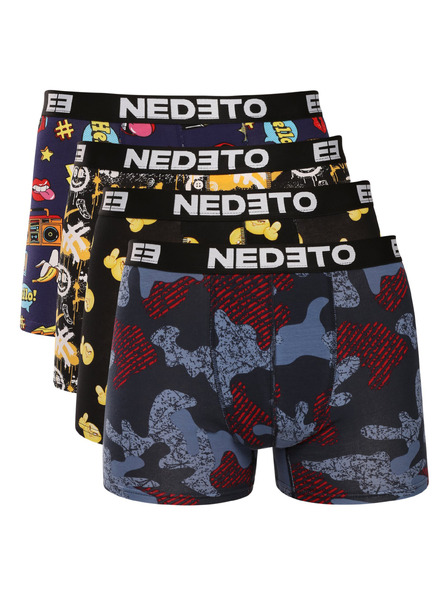 Nedeto Sada čtyř - pánské boxerky Nedeto vícebarevné