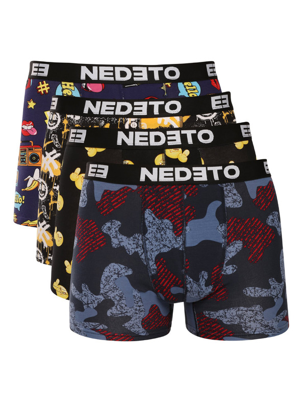 Nedeto Sada čtyř - pánské boxerky Nedeto vícebarevné