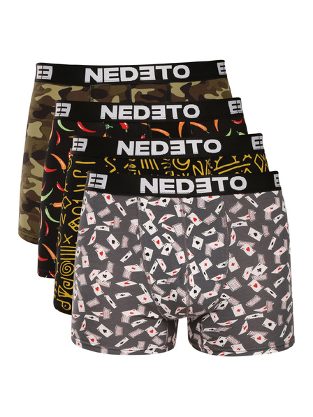 Nedeto Sada čtyř - pánské boxerky Nedeto vícebarevné