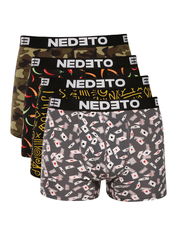 Nedeto Sada čtyř - pánské boxerky Nedeto vícebarevné