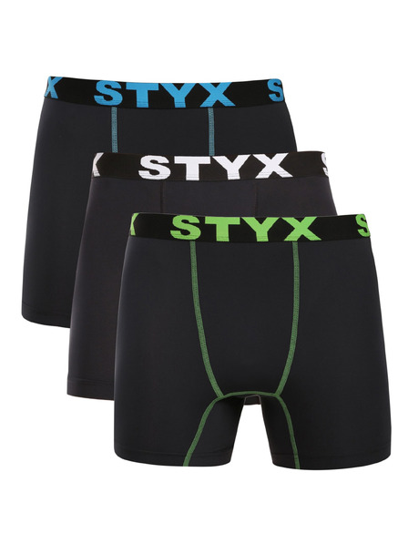 Styx Sada tří - pánské funkční boxerky Styx černé