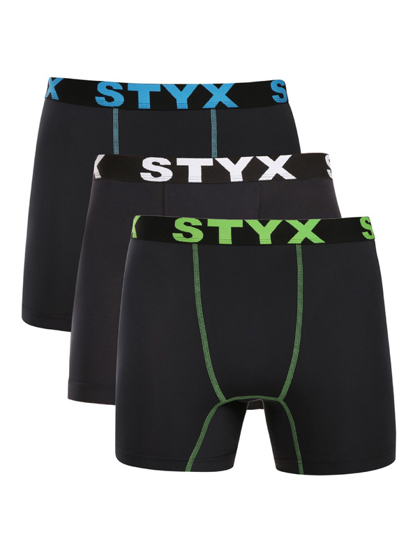 Styx Sada tří - pánské funkční boxerky Styx černé