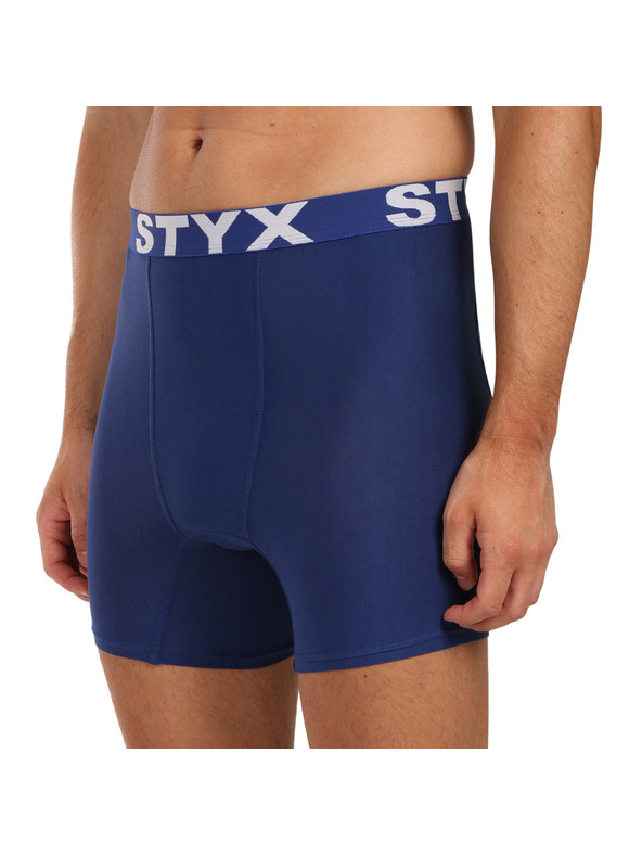 Styx Sada tří - pánské boxerky Styx long sportovní guma vícebarevné