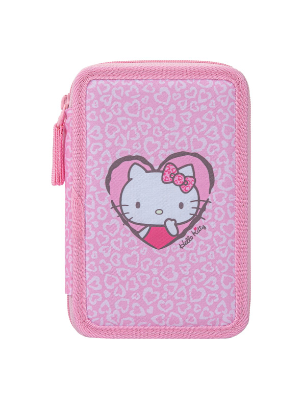 BAAGL  BAAGL Školní penál třípatrový Hello Kitty Sweet Leopard GRS