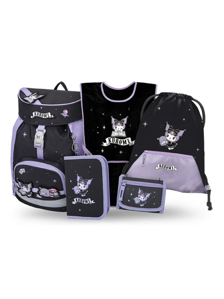 BAAGL  BAAGL SET 5 Airy Kuromi Fortune Dream: batoh, penál, sáček, zástěra, peněženka GRS