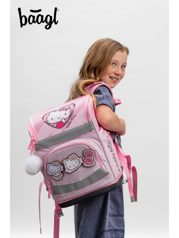 BAAGL  BAAGL Školní aktovka Zippy Plus Hello Kitty Sweet Leopard GRS