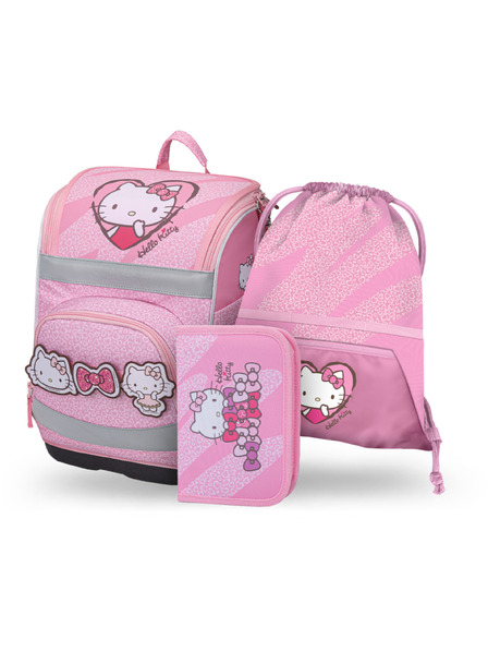 BAAGL  BAAGL SET 3 Zippy Plus Hello Kitty Sweet Leopard: aktovka, penál, sáček GRS