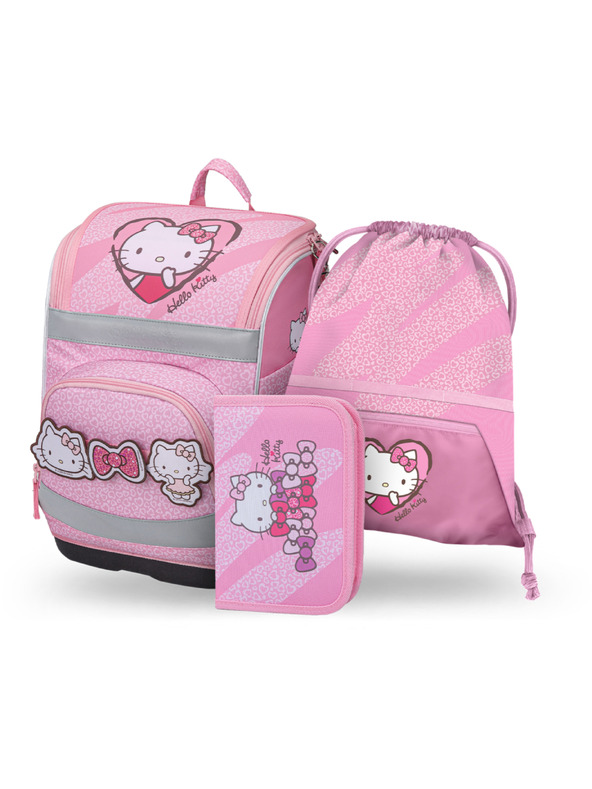 BAAGL  BAAGL SET 3 Zippy Plus Hello Kitty Sweet Leopard: aktovka, penál, sáček GRS