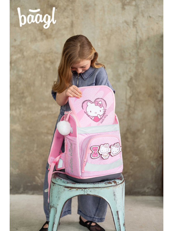 BAAGL  BAAGL SET 3 Zippy Plus Hello Kitty Sweet Leopard: aktovka, penál, sáček GRS