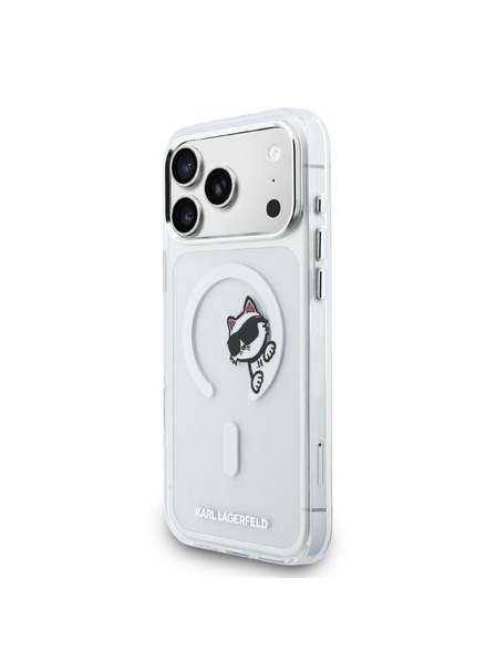 Karl Lagerfeld Karl Lagerfeld IML Choupette Peekaboo MagSafe Zadní Kryt pro iPhone 17 Pro Max Transparent