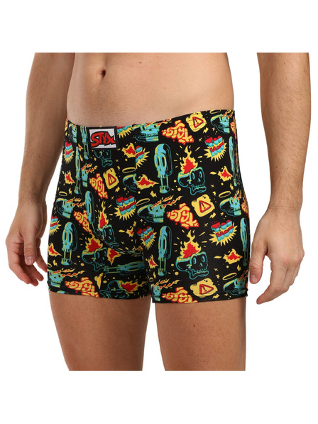 Styx Sada tří - pánské boxerky Styx long art klasická guma vícebarevné