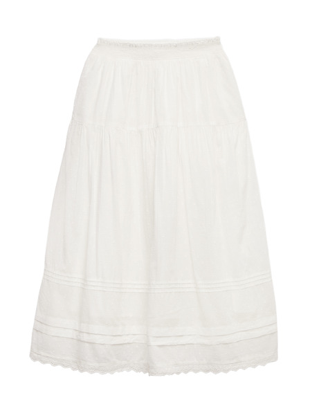 Marks & Spencer Maxi sukně z čisté bavlny se záševky (6–16 let) Marks & Spencer smetanová