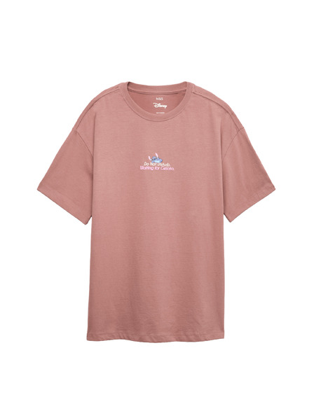 Marks & Spencer Tričko Lilo & Stitch™ z čisté bavlny (6–16 let) Marks & Spencer hnědá