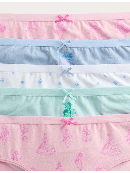 Marks & Spencer Kalhotky Disney Princess™ s vysokým obsahem bavlny, sada 5 ks (18 měsíců – 8 let) Marks & Spencer růžová