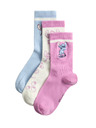 Marks & Spencer Ponožky Lilo & Stitch™, sada 3 párů (6 malé – 7 velké) Marks & Spencer růžová
