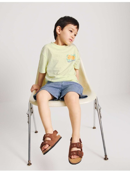 Marks & Spencer 2dílný outfit trička a šortek z čisté bavlny (2–8 let) Marks & Spencer žlutá
