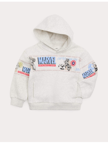 Marks & Spencer Mikina Marvel™ s kapucí a vysokým podílem bavlny (2–8 let) Marks & Spencer šedá