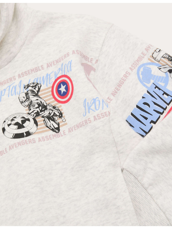 Marks & Spencer Mikina Marvel™ s kapucí a vysokým podílem bavlny (2–8 let) Marks & Spencer šedá