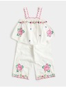 Marks & Spencer 2dílný vyšívaný outfit z čisté bavlny (2 – 10 let) Marks & Spencer béžová