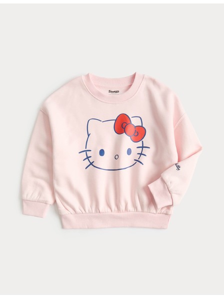 Marks & Spencer Mikina s motivem Hello Kitty™ s vysokým podílem bavlny (2–8 let) Marks & Spencer růžová