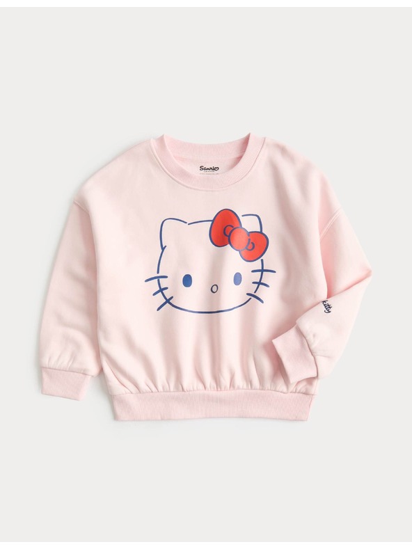 Marks & Spencer Mikina s motivem Hello Kitty™ s vysokým podílem bavlny (2–8 let) Marks & Spencer růžová