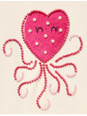 Marks & Spencer Mikina s vysokým podílem bavlny Heart Squid (4–10 let) Marks & Spencer smetanová