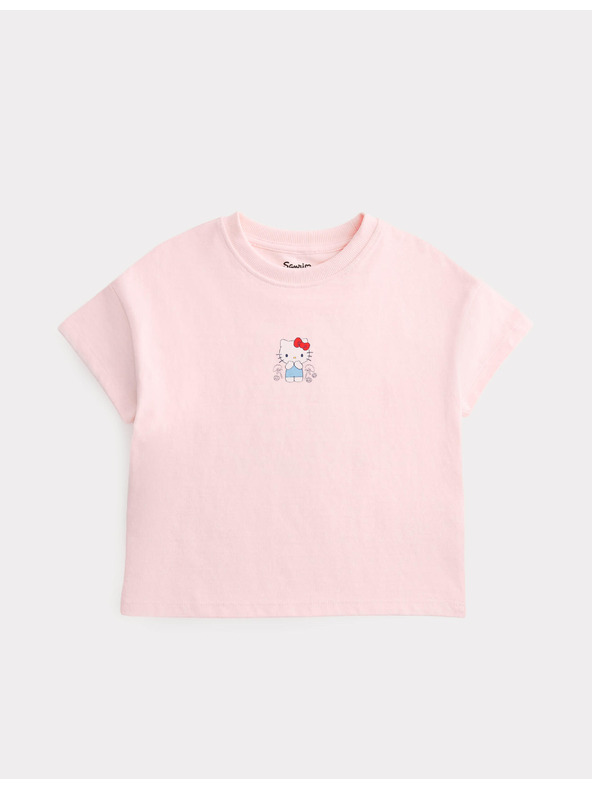 Marks & Spencer Tričko s motivem Hello Kitty™, z čisté bavlny (2–8 let) Marks & Spencer růžová