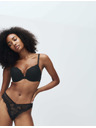 Marks & Spencer Krajková push-up dekoltová podprsenka Jasmine s kosticemi, (vel. A–E) Marks & Spencer černá