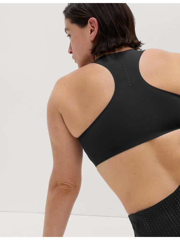 Marks & Spencer Středně zpevňující sportovní podprsenka s gelem druhé kůže Marks & Spencer černá