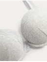 Marks & Spencer Bavlněná push-up podprsenka Juni pro hluboký dekolt, s kosticemi (A-E) Marks & Spencer šedá