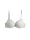 Marks & Spencer Bavlněná push-up podprsenka Juni pro hluboký dekolt, s kosticemi (A-E) Marks & Spencer šedá