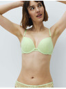 Marks & Spencer Krajková push-up dekoltová podprsenka Ida s kosticemi (A–E) Marks & Spencer zelená