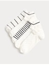 Marks & Spencer Vzorované krátké ponožky Trainer Liners™, s vysokým podílem bavlny, sada 5 párů Marks & Spencer černá
