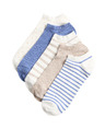 Marks & Spencer Vzorované krátké ponožky Trainer Liners™, s vysokým podílem bavlny, sada 5 párů Marks & Spencer modrá