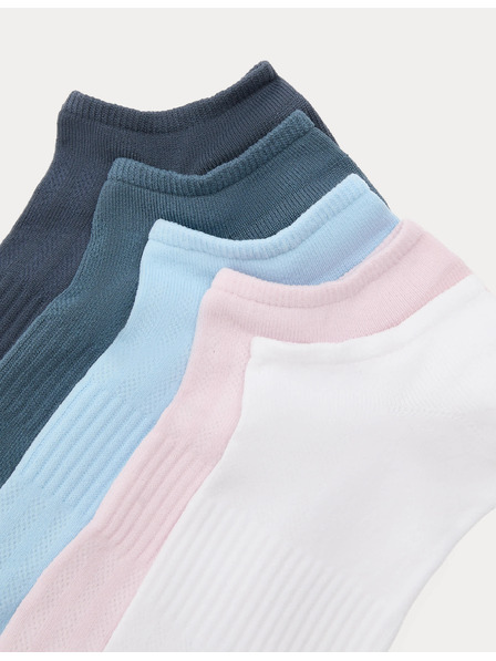 Marks & Spencer Krátké ponožky Trainer Liners™ z mikrovlákna, 5 ks Marks & Spencer růžová