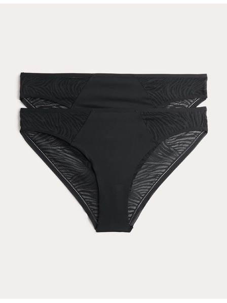 Marks & Spencer Balení 3 nevitelných Body Invisibles™ krajkových brazilských kalhotek Marks & Spencer černá