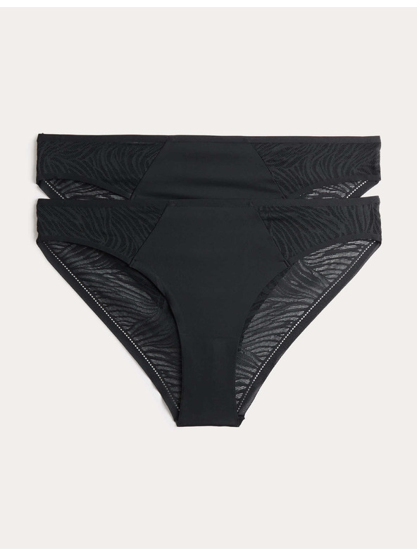 Marks & Spencer Balení 3 nevitelných Body Invisibles™ krajkových brazilských kalhotek Marks & Spencer černá