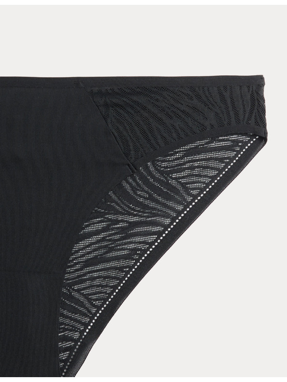 Marks & Spencer Balení 3 nevitelných Body Invisibles™ krajkových brazilských kalhotek Marks & Spencer černá