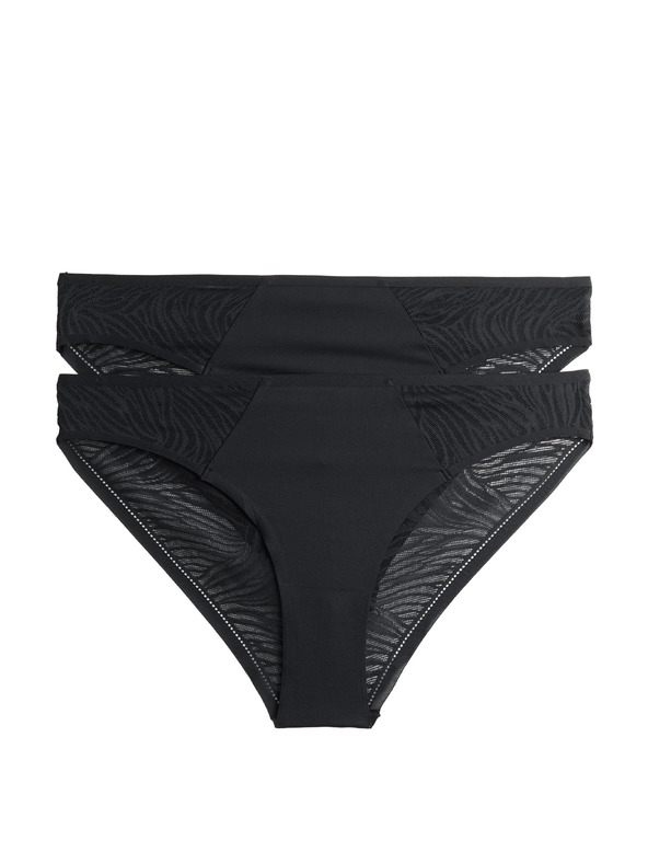 Marks & Spencer Balení 3 nevitelných Body Invisibles™ krajkových brazilských kalhotek Marks & Spencer černá