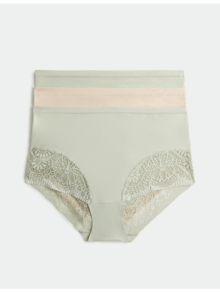 Marks & Spencer Kalhotky do pasu Body Soft™, sada 3 ks Marks & Spencer zelená