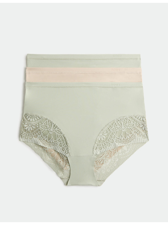 Marks & Spencer Kalhotky do pasu Body Soft™, sada 3 ks Marks & Spencer zelená