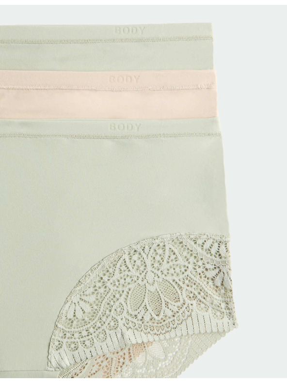 Marks & Spencer Kalhotky do pasu Body Soft™, sada 3 ks Marks & Spencer zelená