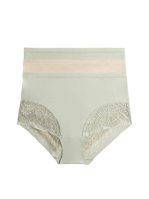 Marks & Spencer Kalhotky do pasu Body Soft™, sada 3 ks Marks & Spencer zelená