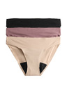 Marks & Spencer Sada 3 ks bikinových menstruačních kalhotek bez viditelných lemů Marks & Spencer černá