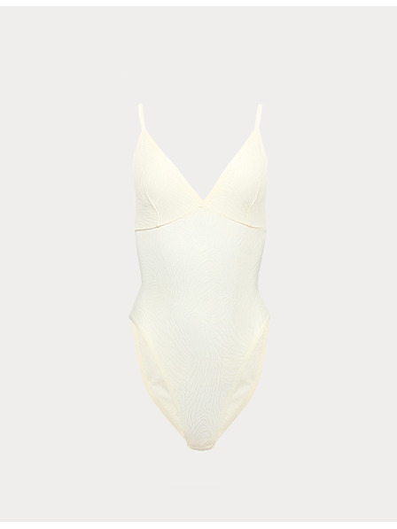 Marks & Spencer Body s krajkou tvarující tělo Marks & Spencer smetanová